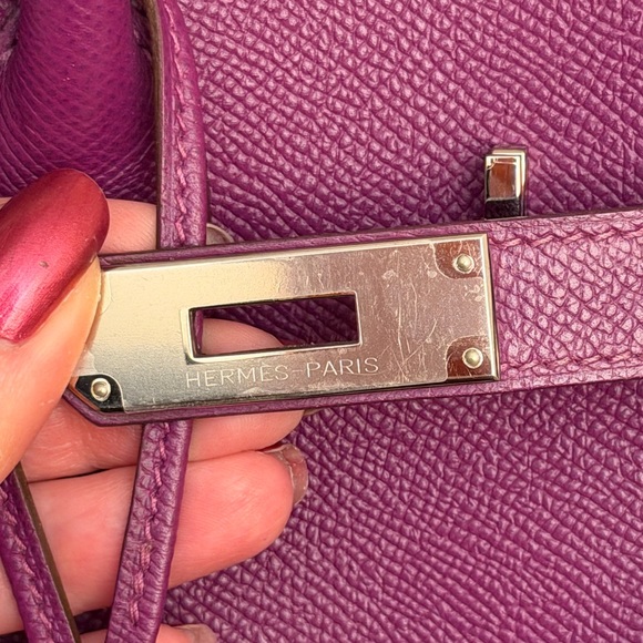 Hermes Birkin 35 Epsom Anemone Bag PHW - Picture 15 of 16